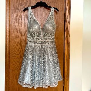 Silver Homecoming Dress by Dancing Queen
